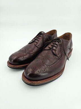 Beckett Simonon Wingtip Brogue Oxford Brown Leather Dress Shoes Men's Size 12